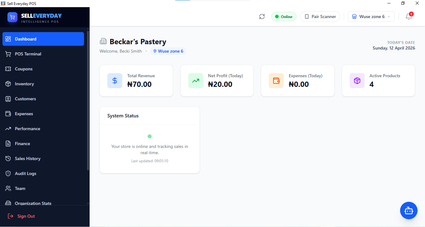 EI POS Dashboard